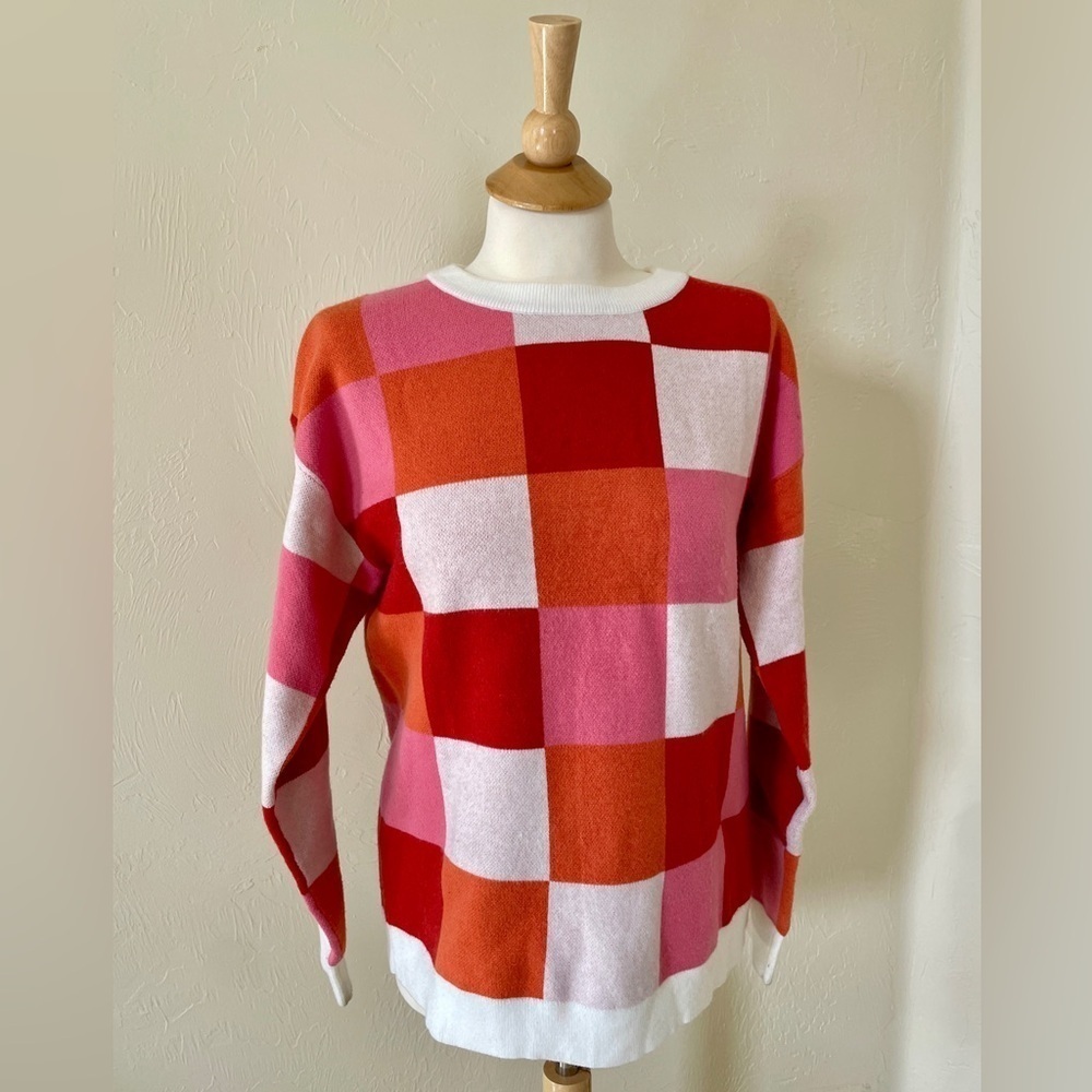 Color Block Crew Neck Sweater – Cozy & Chic (NWOT, Size M) - Picture 2 of 5